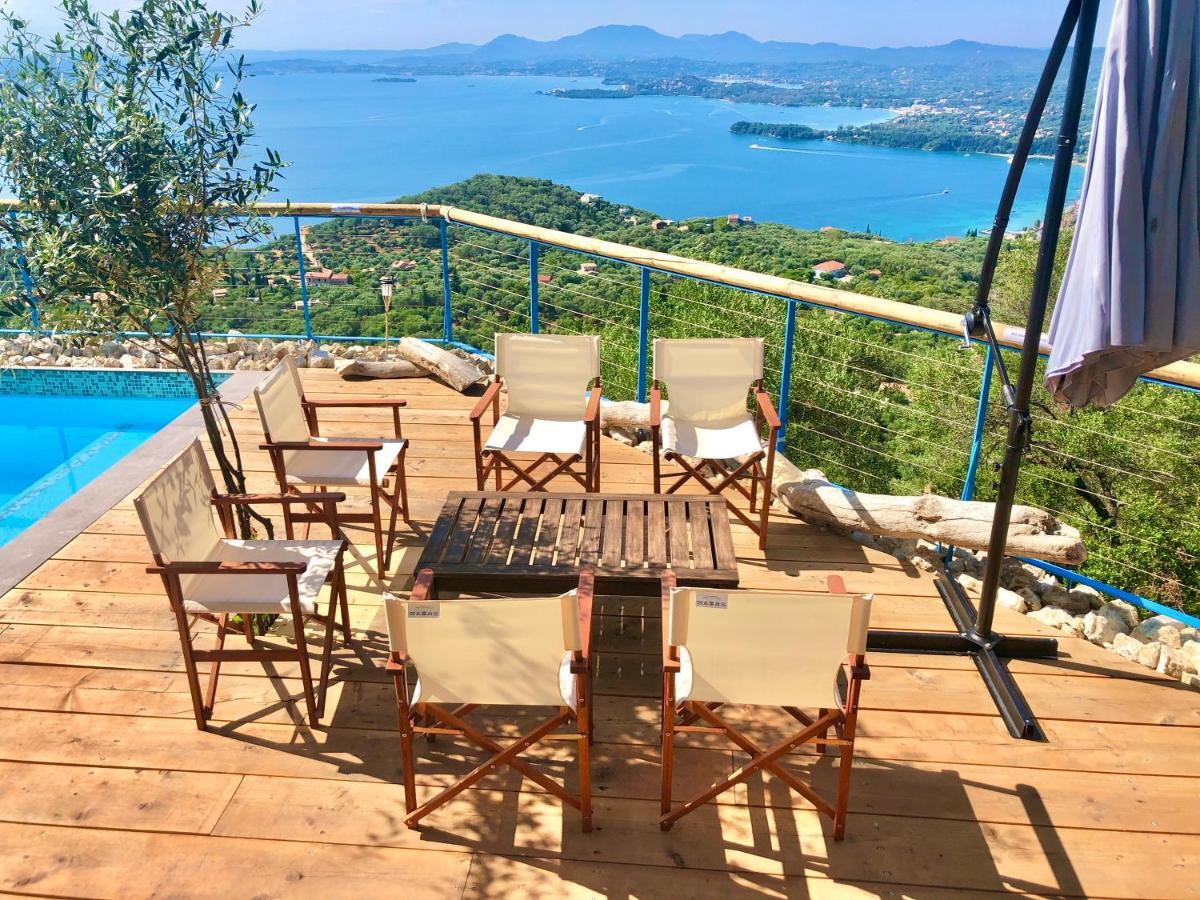 House Tanna Of Villa Intaba Spectacular Sea Views Corfiot Riviera Spartilas Corfu Island Greece Close To Ipsos Beach Spartylas Dış mekan fotoğraf